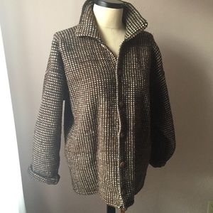 Over The Rainbow Ecuadorian Wool Jacket Brown Xl - image 1